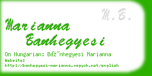 marianna banhegyesi business card